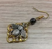 20.5x19.5 Zamac bee charm - fine Gold plated x1