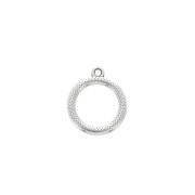 18.5x16mm Zamac openwork double-sided charm - Antique Silver Plating x1