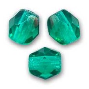 Fire Polished faceted round beads 5mm Emerald x50|raw }}