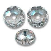 PureCrystal 5040 Flat round 6mm Black Diamond x1