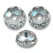 PureCrystal 5040 Flat round 6mm Black Diamond x1