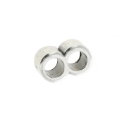 8.5x5mm 2-hole slider for 2.5mm cords - Antique Silver Plating x1|raw }}