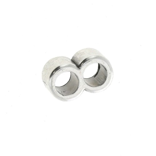 8.5x5mm 2-hole slider for 2.5mm cords - Antique Silver Plating x1