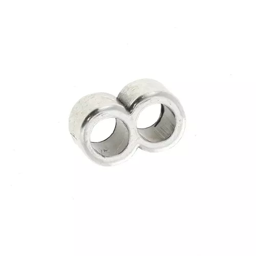 8.5x5mm 2-hole slider for 2.5mm cords - Antique Silver Plating x1