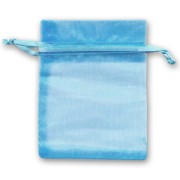 Mini Organza pouches 70x90mm Dark Aquamarine x20