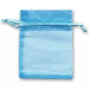Mini Organza pouches 70x90mm Dark Aquamarine x20