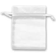 Mini Organza pouches 70x90mm White  x20