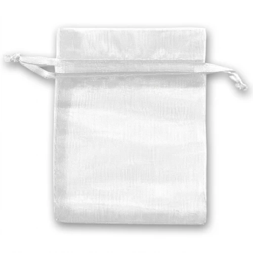 Mini Organza pouches 70x90mm White  x20