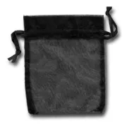 Mini Organza pouches 70x90mm Black x20