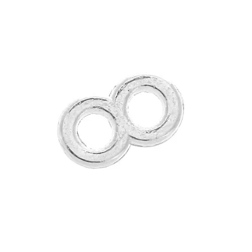 8x4.5mm 2-hole slider for 2mm cords - Antique Silver Plating x1