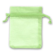Mini Organza pouches 50x70mm Chrysolite x20