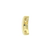 11.5x8mm Metal Half-Moon bead - fine Gold plated x1