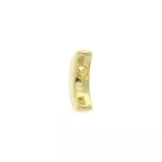 11.5x8mm Metal Half-Moon bead - fine Gold plated x1