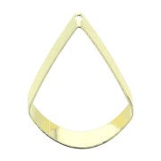 28x20.5mm openworked triangle pendant - Gold Tone x1