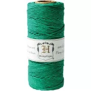Green - 62 meters Bobbin of high quality twisted hemp Cord 1.1 mm Green x1 62 meters Bobbin of high quality twisted hemp Cord 1.1 mm Green x1