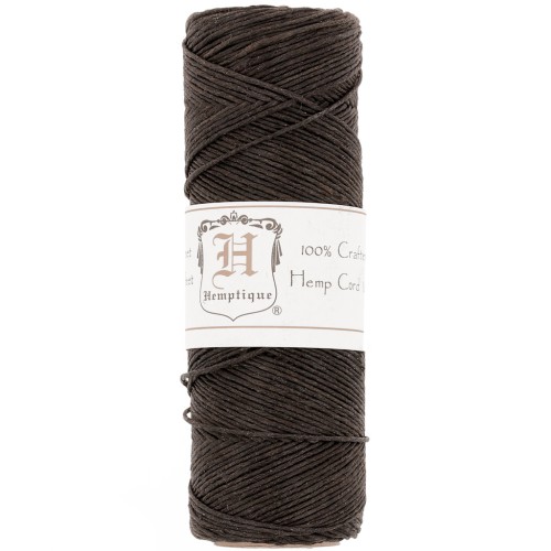 62 meters Bobbin of high quality twisted hemp Cord 1.1 mm Dark Brown x1