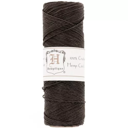 62 meters Bobbin of high quality twisted hemp Cord 1.1 mm Dark Brown x1