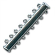 8 strands magnetic clasp 45mm 925 Rodhium Tone|raw }}