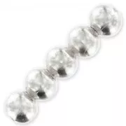 Balls 10x9mm Silver tone x15