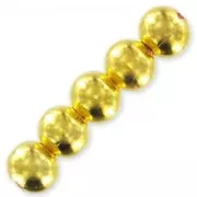 Balls 10x9mm Gold tone x15