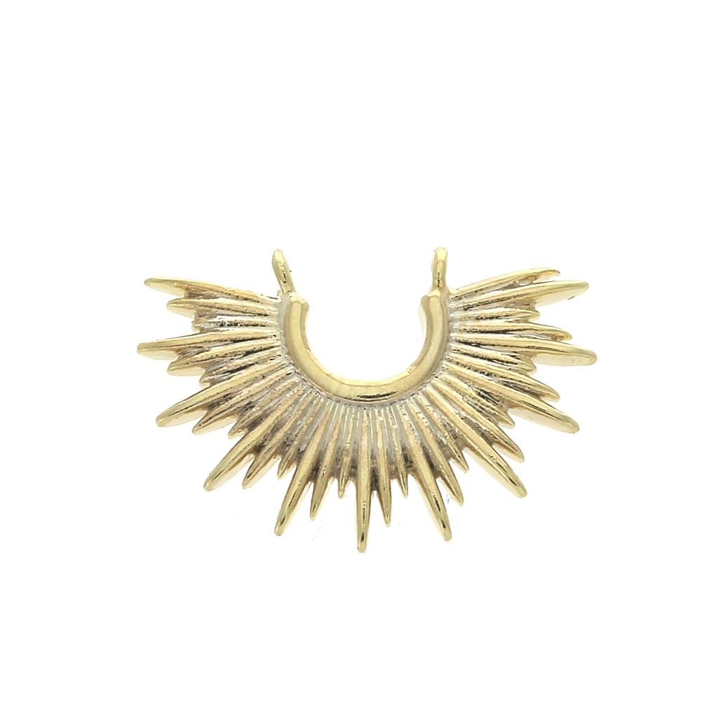 11x15mm Half-sun pendant spacer 2 open 