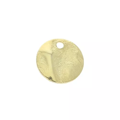 Crumpled Sequins 6 mm - Fine gold plated x10