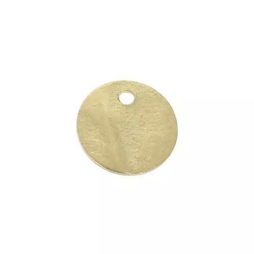Crumpled Sequins 6 mm - Fine gold plated Mat x10