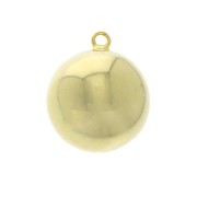 29x24.5mm Brass bola pendant with ring - fine Gold plated x1|raw }}