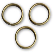 Double jumprings 8x0.7mm Bronze tone x50|raw }}