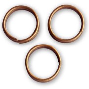 Double jumprings 8x0.7mm Old copper tone x50