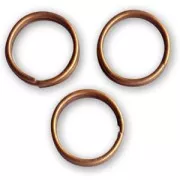 Double jumprings 8x0.7mm Old copper tone x50