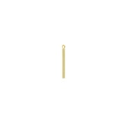 22.5x2mm Brass round bar pendant with ring - fine Gold plated x1|raw }}