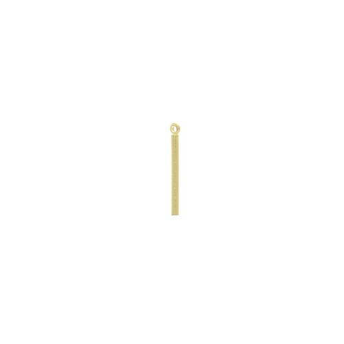 22.5x2mm Brass round bar pendant with ring - fine Gold plated x1
