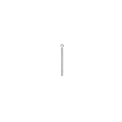 22.5x2mm Brass round bar pendant with ring - Rhodium Tone x1