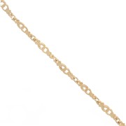 Chain 5,5x21mm fine gold plated x0.5m