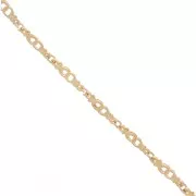Chain 5,5x21mm fine gold plated x0.5m