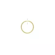 20mm Brass pierced circle pendant - Gold Tone x1