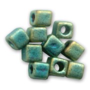 Miyuki cubes 1.8mm SB18-2008 - Mat Metallic Patina Iris x10g|raw }}