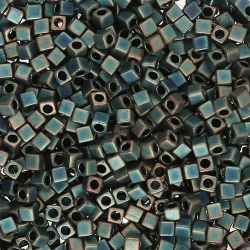 Miyuki cubes 1.8mm SB18-2008 - Mat Metallic Patina Iris x10g