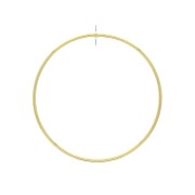 56mm Brass pierced circle pendant - fine Gold plated x1