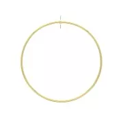 56mm Brass pierced circle pendant - fine Gold plated x1