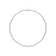 56mm Brass pierced circle pendant - Rhodium Tone x1|raw }}