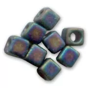 Miyuki cubes 1.8mm SB18-0401FR - Frosted Opaque Black Mat AB x10g