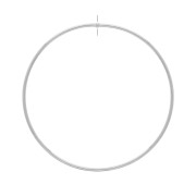 64mm Brass pierced circle pendant - Rhodium Tone x1