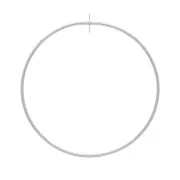 64mm Brass pierced circle pendant - Rhodium Tone x1