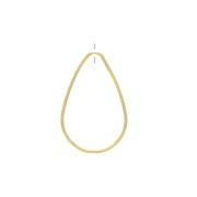 43x30mm Brass pierced drop pendant - fine Gold plated x1|raw }}