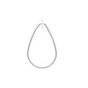 43x30mm Brass pierced drop pendant - Rhodium Tone x1|raw }}