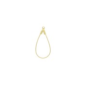 Drop earrings 31x15 mm - Fine gold plated x2