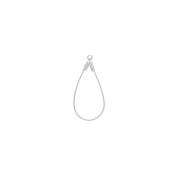 Drop earring holders 31x15 mm - Rhodium x2