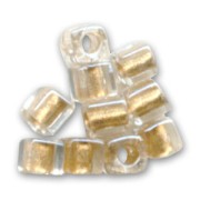 Miyuki cubes 1.8mm SB18-0234 - Spkl Met Gold Lined Crystal x10g|raw }}